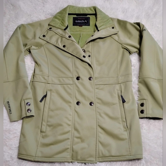 Avalanche WeatherShield Stretch SoftShell Midweight Fleece Lined Pea Coat Jacket - Picture 1 of 14